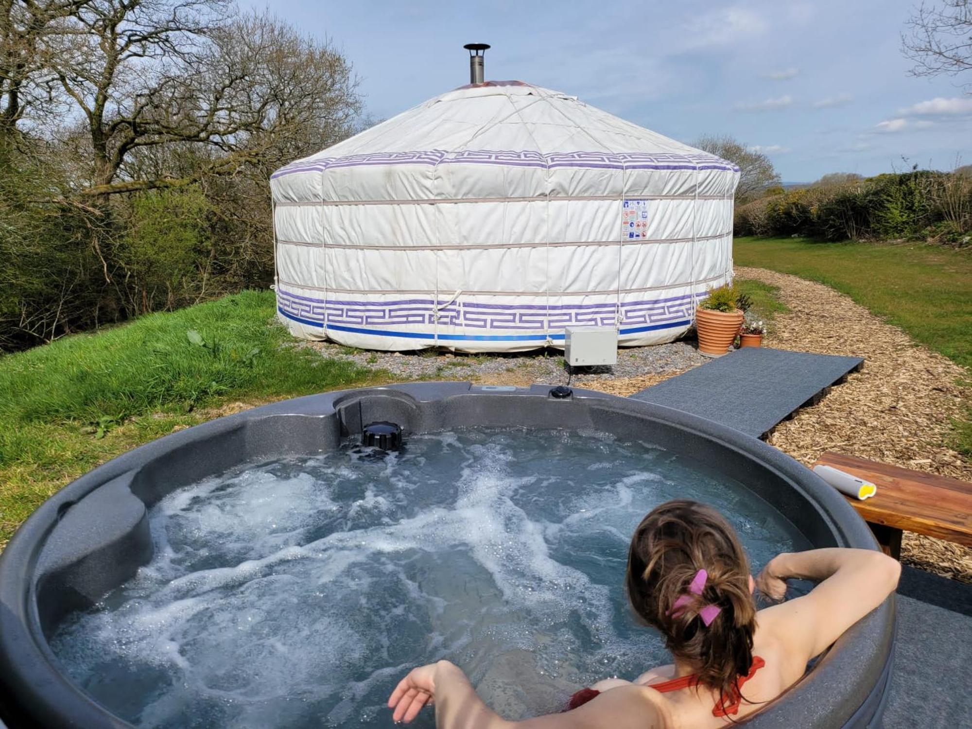 Gilfach Gower Farm Luxury Yurt With Hot Tub Hotel Ammanford Buitenkant foto